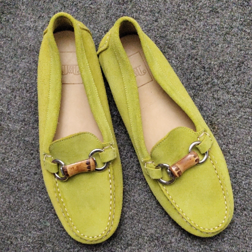 J&J Green Suede Driving Loafers